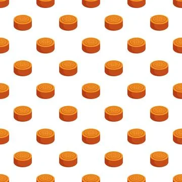 Mooncake seamless pattern for mid autumn festival concept Stock Illustration