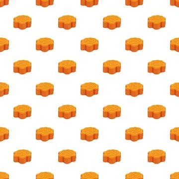 Mooncake seamless pattern for mid autumn festival tradition Illustrazione stock