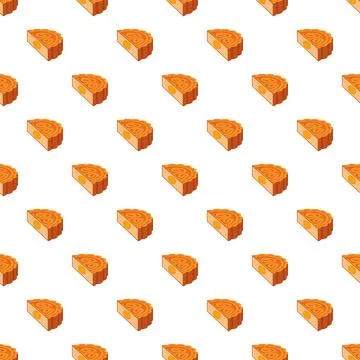 Mooncake slices seamless pattern for mid autumn festival Stock Illustration