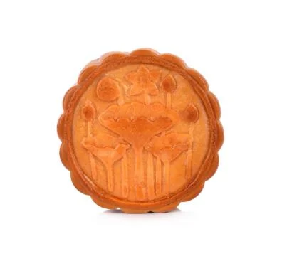 Mooncake on white background. Foto stock