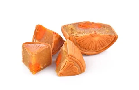 Mooncake on white background. Foto stock