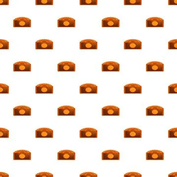 Mooncakes creating seamless pattern for mid autumn festival Illustrazione stock