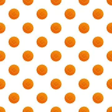 Mooncakes creating seamless pattern for mid autumn festival Stock Illustration