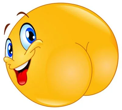 Mooning emoticon Stock Illustration