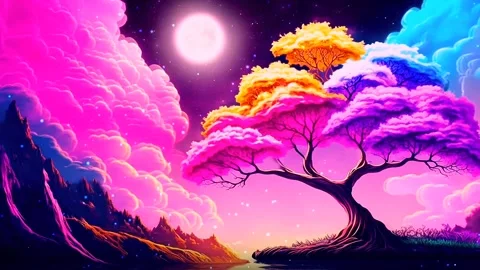 Moonlight above clouds Stock Footage 254822810