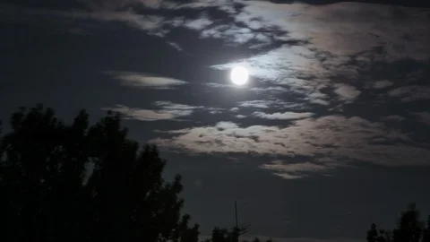 Moonlight and clouds Stock Footage 107499063