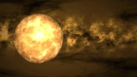 Moonlight background night sky clouds. Bright moon in clouds illustration. Stock Illustration