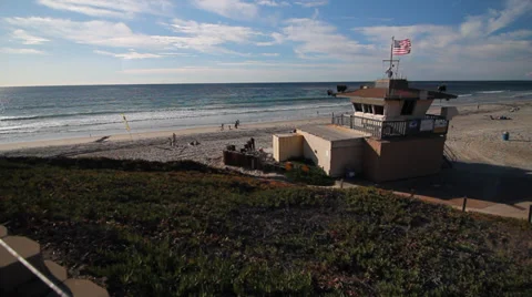 Moonlight Beach Encinitas CA Stock Footage 32927086