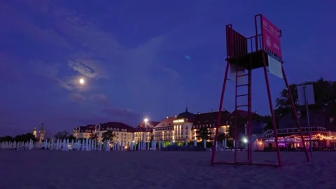Moonlight at the beach Stock Footage 150589330
