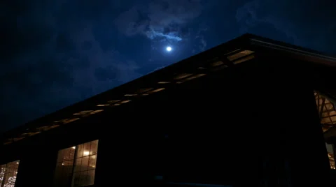 Moonlight Clouds Night Time lapse Stock Footage 60115547