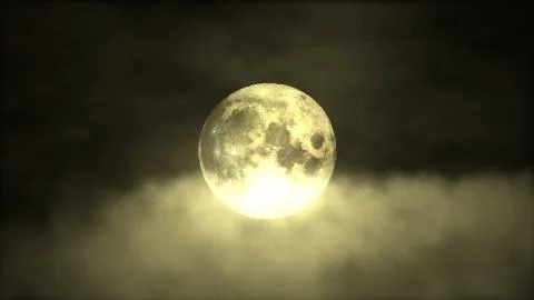 Moonlight cloudy sky. Clouds moving through the moon illustration. Illustrazione stock