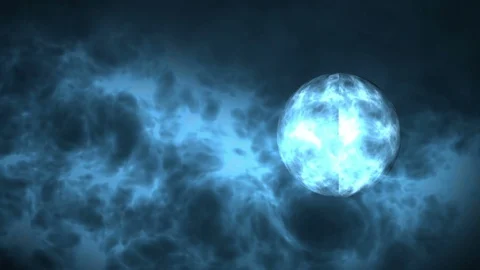 Moonlight dark blue background night sky clouds. Video stock 93723512