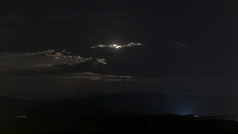Moonlight filter through the clouds timelapse 4K 스톡 동영상 139385016