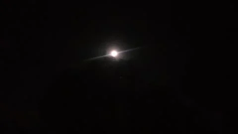 The moonlight glows in the dark night Stock Footage 234647818