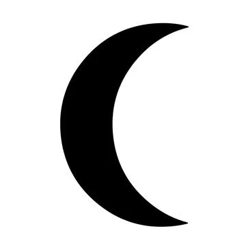 Moonlight half moon quarter moon Stock Illustration