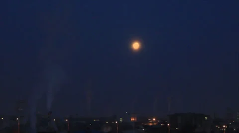 Moonlight melt in dawn Stock Footage 33245912