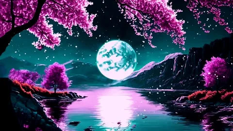 Moonlight on the mountains Stock Footage 262421632