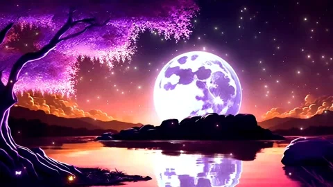 Moonlight on the mountains Video stock 273118181