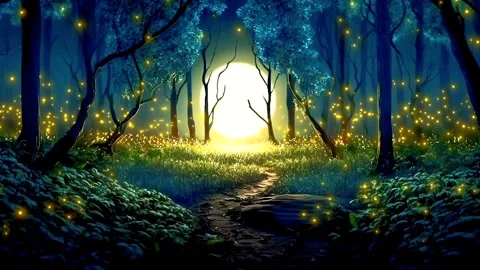 Moonlight on the mountains Video stock 273542728