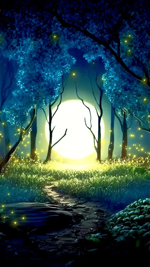 Moonlight on the mountains Video stock 273547161