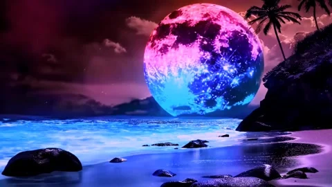 Moonlight on the mountains Stock Footage 273835037