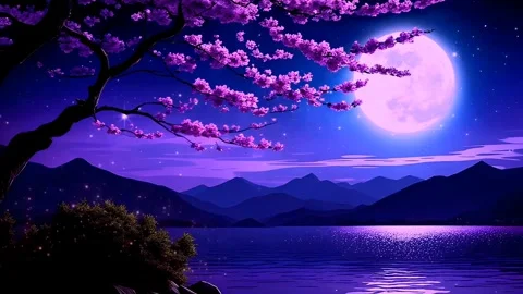 Moonlight on the mountains Stock Footage 273835058