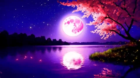 Moonlight on the mountains Stock Footage 280205506