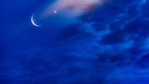 Moonlight night background . Stock Photos