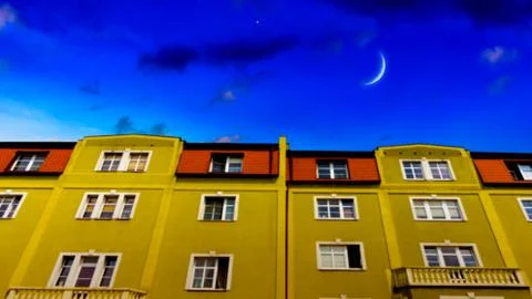 Moonlight night background . Stock Photos