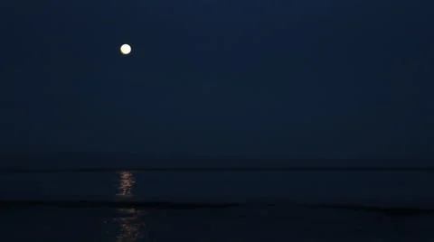 Moonlight Ocean Stock Footage 46627539