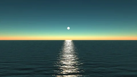 Moonlight on the ocean Stock-Footage 102782958