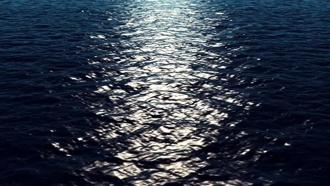 Moonlight Ocean (Loop) Stock Footage 83487617