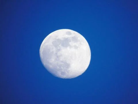 Moonlight over the city 스톡 사진
