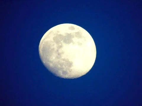 Moonlight over the city 스톡 사진