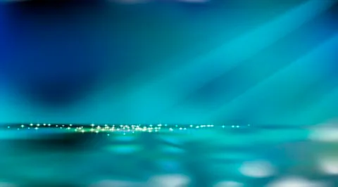 Moonlight over surface water. Dark night in blue toned Stock Illustration