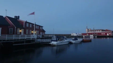 Moonlight path, Norway Stock Footage 105874667