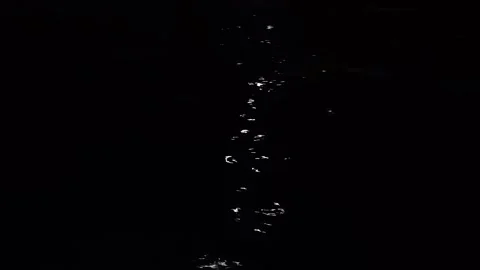 Moonlight Reflection on Dark Water Surface, Shimmering Night Sea Ripples Stock Footage 327169955