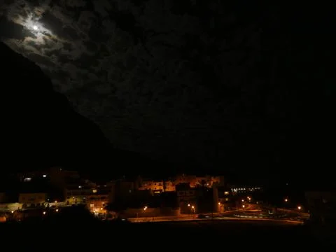 Moonlight reflection on ocean on a clear summer's day Stock Photos