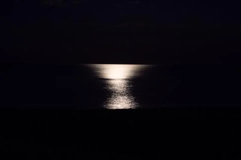 Moonlight reflection on the water Stock Photos