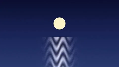 Moonlight reflection waves minimalist design abstract background 스톡 일러스트