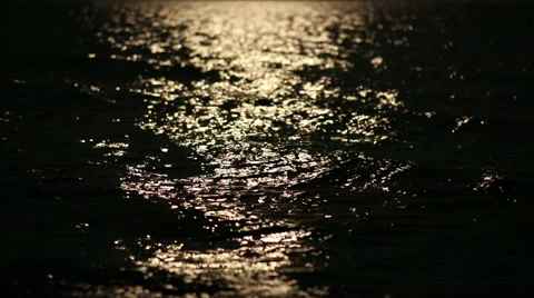 Moonlight at sea Stock Footage 41085315