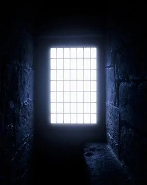 Moonlight through the window Stock Photos