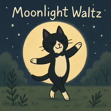 Moonlight waltz  Stock Illustration