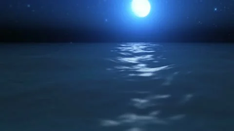 Moonlight Waves 스톡 동영상 12581252
