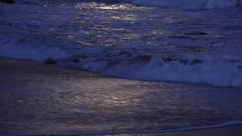 Moonlight Waves Stock Footage 333373852