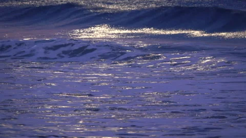 Moonlight Waves Stock Footage 333373878