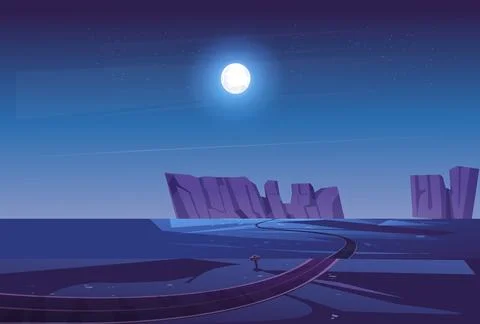 Moonlit Path Concept Illustration Stock Illustration