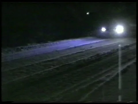 Moonlit Road Stock Footage 343697311