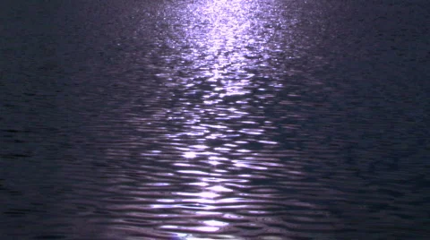 Moonlit Water 1 Stock Footage 280264