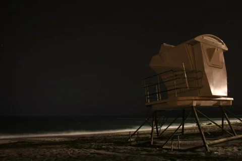 Moonrise at the Beach Stock Footage 330243